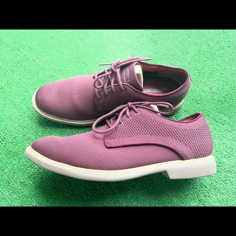 Mark Nason Dress Knit Mens Shoes Size 11,5 Lace Up Oxford Burgundy (RED)